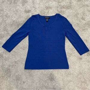 Cable & Gauge Royal Blue 3/4 Sleeve Top Size M